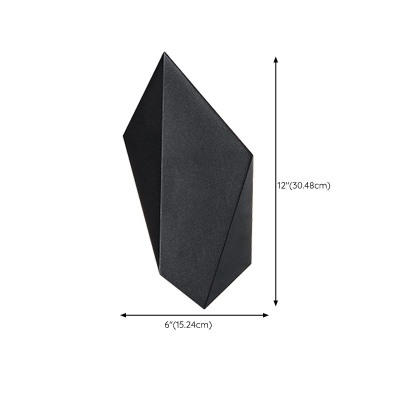 Black LED Wall Lamp Modern Wall Mount Lamp with Acrylic Shade for Bedroom