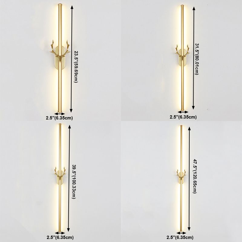 Obelle linéaire Mall Murce Style moderne 1 Light Mur Mur Mount luminaire en or