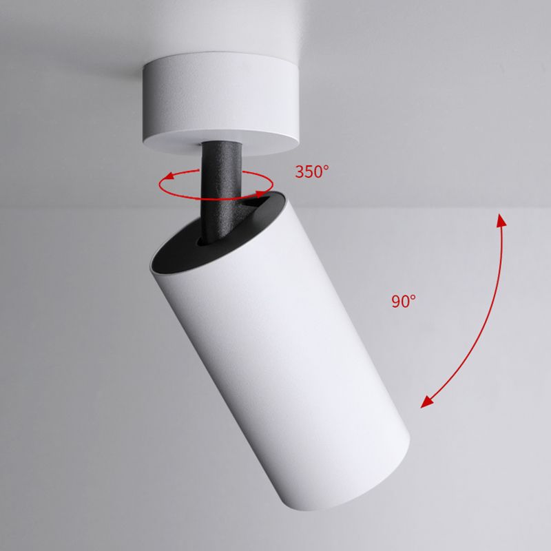 Cylinder Ceiling Light Fixture Contemporary LED Flush Mount for Living Room