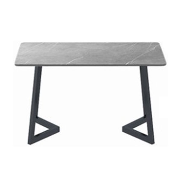 Gesinterde stenen eettafel moderne eettafel met zwart frame