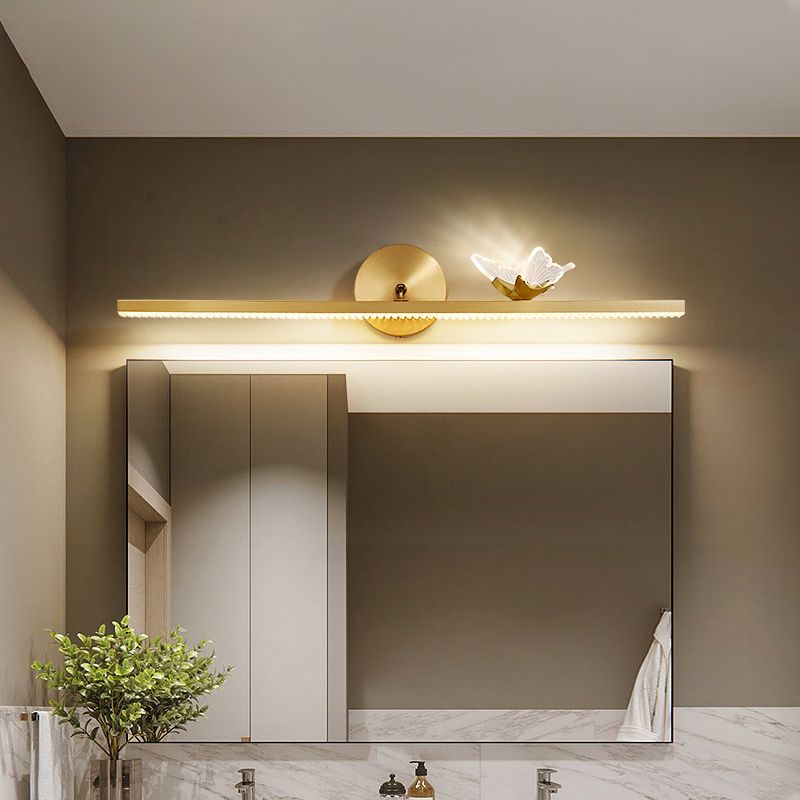 Minimaliste moderne à vanité murale rationalisée Lumières Copper Vanity Wall Lighttures pour salle de bain