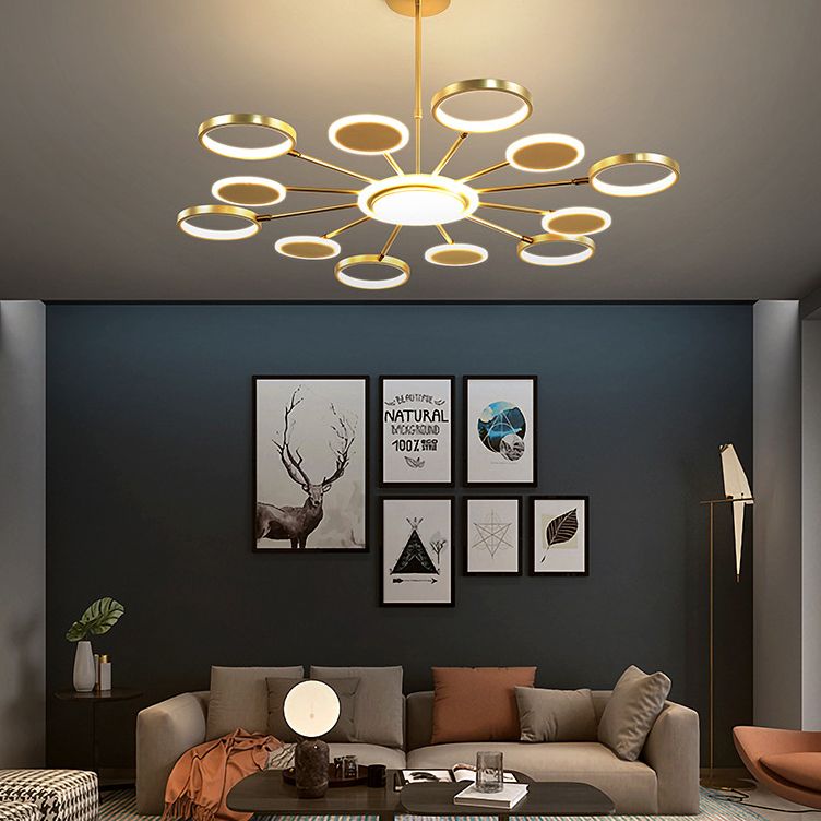 Lampadario a sospensione del metallo post-moderno Lampada a LED LED ROURO per soggiorno