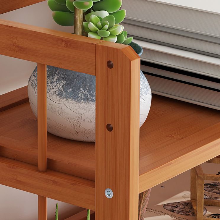 Contemporary Manufactured Wood Etagere Bookshelf Vertical Open Bookcase