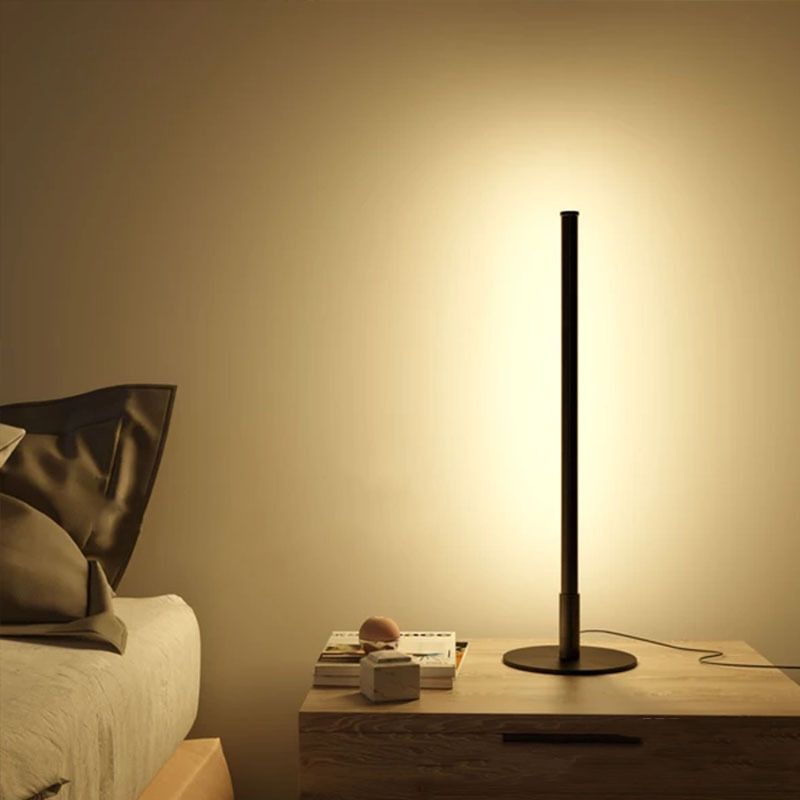 Modern 1-Light Table Lamp Linear Eye Protection Table Light for Dormitory