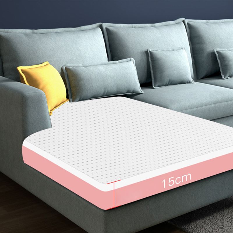 Blue Fabric Sectional with Pillows Modern Style L-shape Sectional