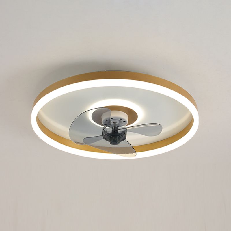 Ring Shape Metal Ceiling Fan Light Simple LED Ceiling Light Fixture