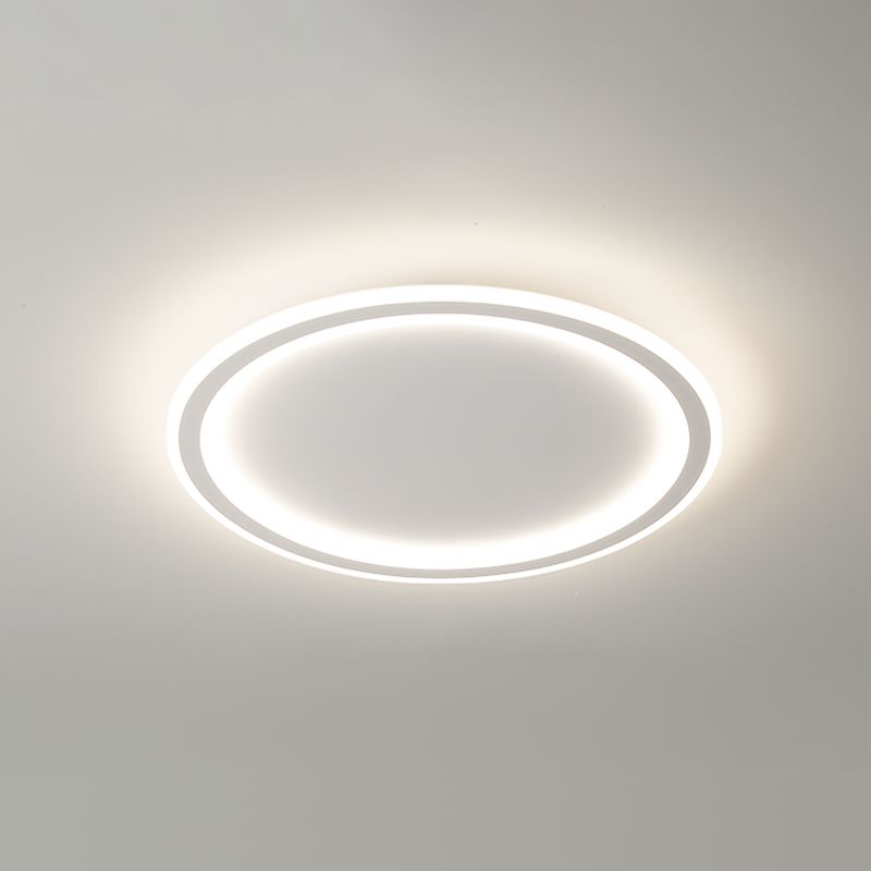 Rotonda Forma Soffitto Fissaggio Moderno Stile Metallo 1 Luce Soffitto Montato Light in bianco