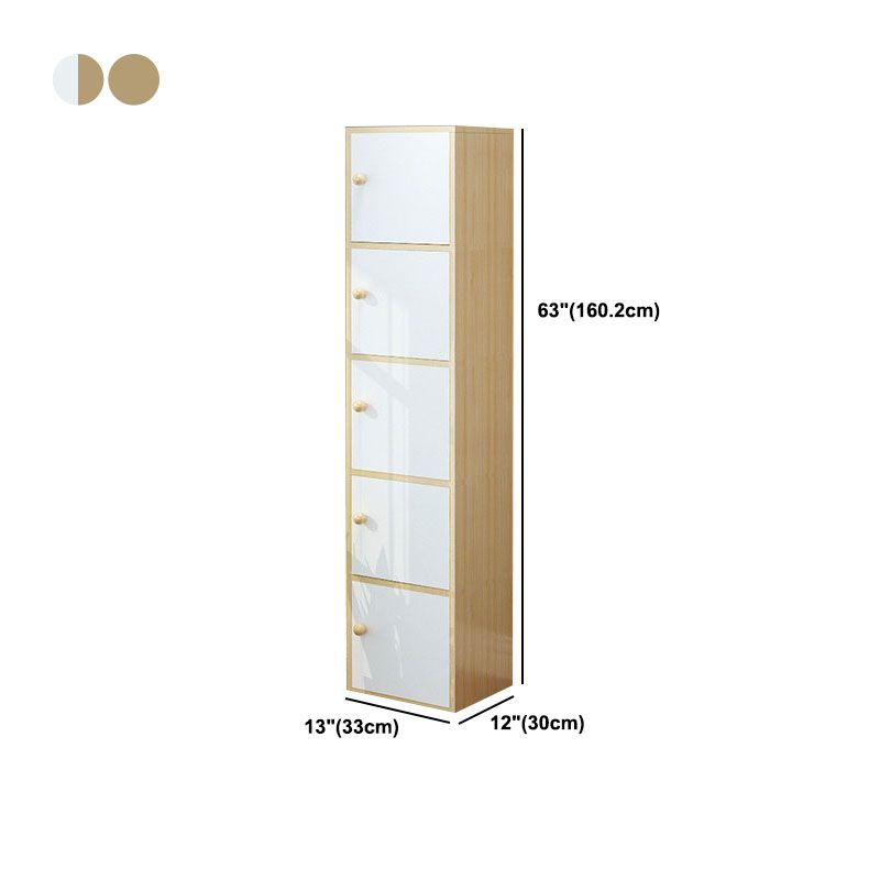 Modern Closed Back Bookshelf Wooden Shelf Bookcase for Study Room