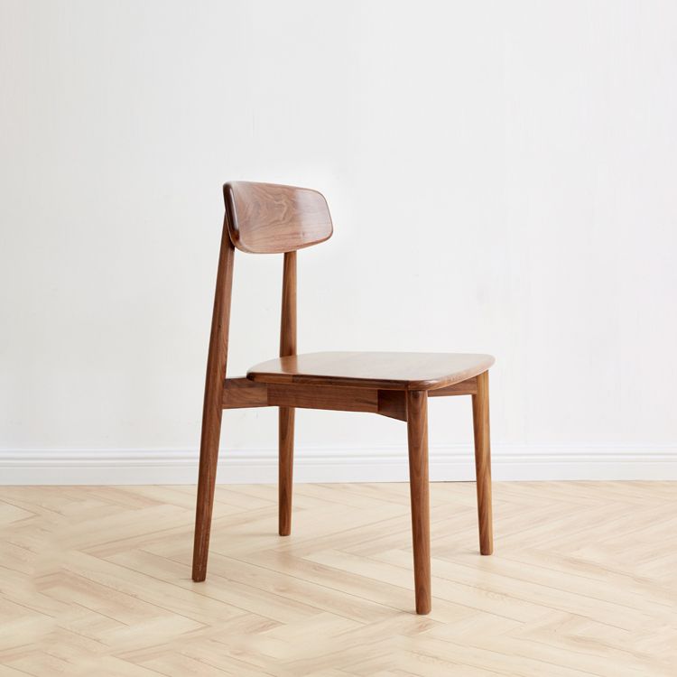 Indoor Contemporary Solid Wood Open Back Armless Dining Side Chair