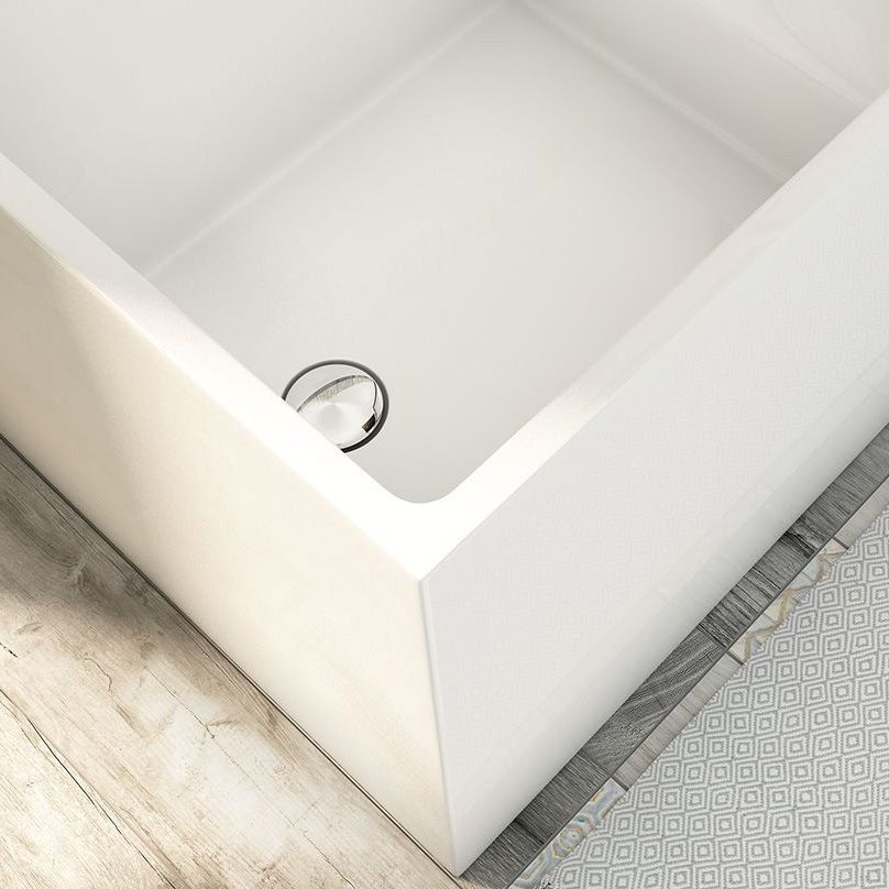 Bathroom Modern Acrylic Small Tub with Left-Hand Drain Bathtub