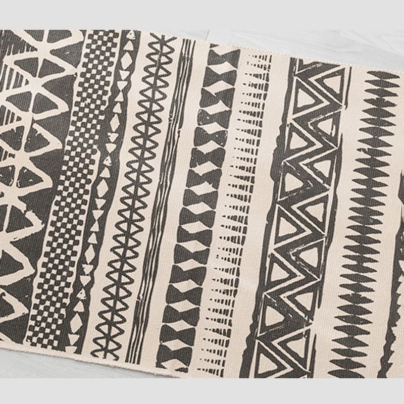 Tapis à imprimé ethnique multicolore Coton Bohemian tapis lavable Rapis intérieur pour le salon