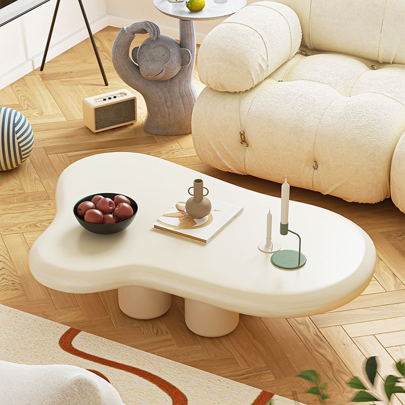 Modern 4 Legs Cocktail Table Glam Wooden Geometric Coffee Table