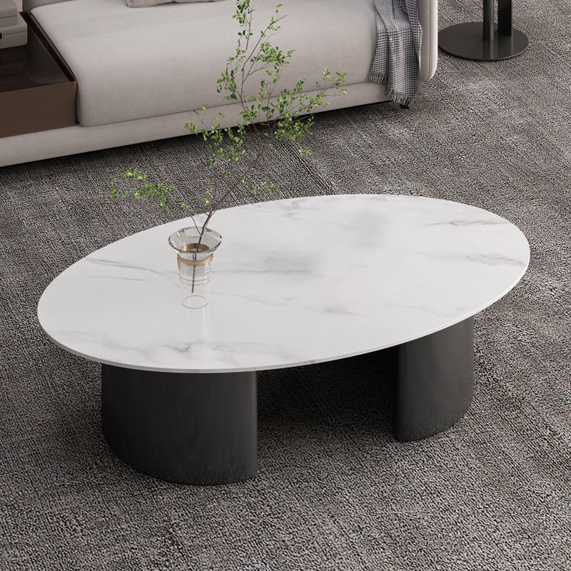 Glam Slate Coffee Cocktail Table Frame Oval Coffee Table for Home