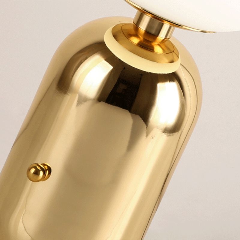 Round Glass Shade Table Light Simplicity Style Night Table Lamp for Bedroom
