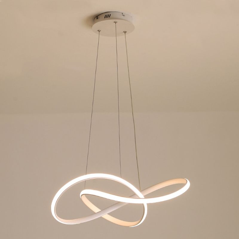 Modern karakteristiek LED Hangende lamp Acryl lineaire kroonluchter voor woonkamer