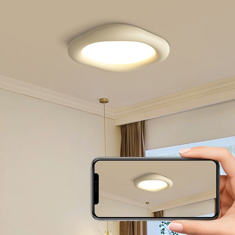 Resin LED Flush Mount Nordic Style Ceiling Light Fixture for Bedroom