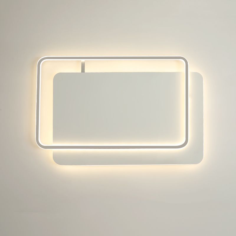Modern LED Metal Flush Light White Flush Mount Ceiling Light for Living Room
