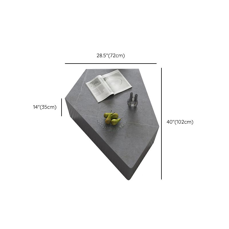 13"H Contemporary Coffee Table Grey Coffee Cocktail Table with Drawer