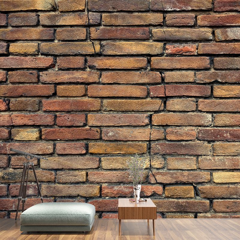 Horizontal Photography Brick Wall Mural Environment Friendly Wallpaper for Home Decor