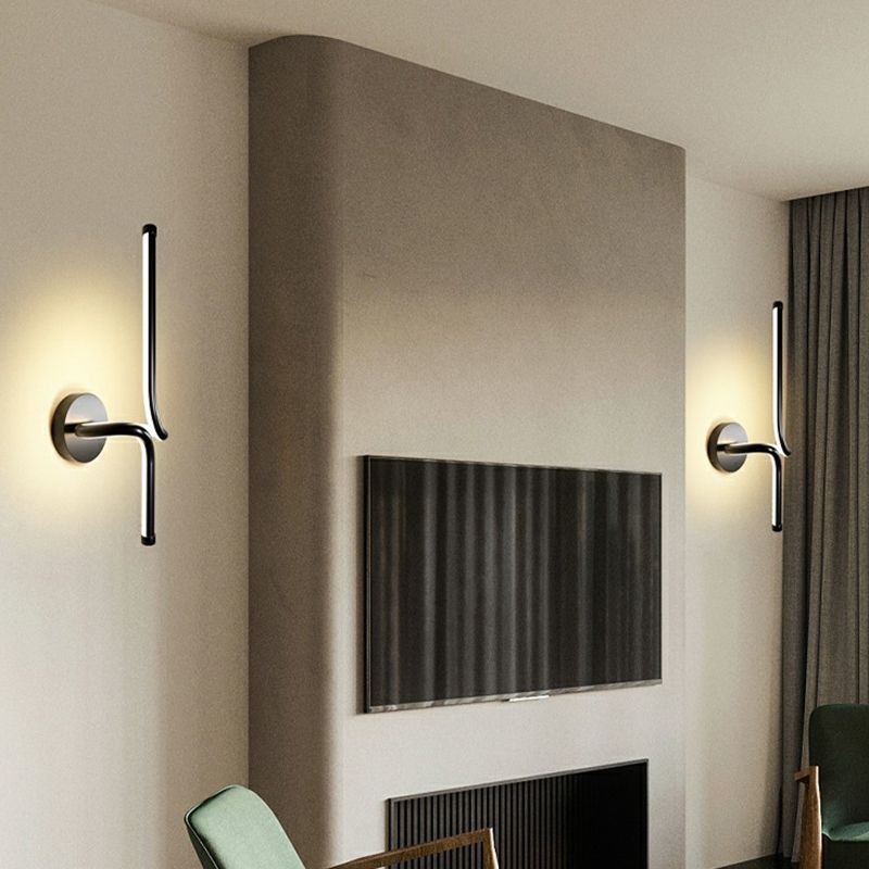 Lineaire bed SCONCE LICHTING METALLISCHE Minimalistische stijl LED Wandbevestiging Lichtmontage