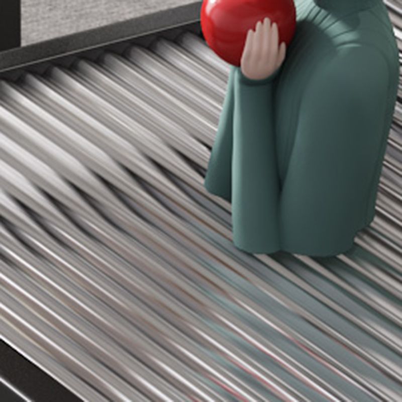 Square Minimalist Coffee Table Open Shelf Cocktail Table for Living Room