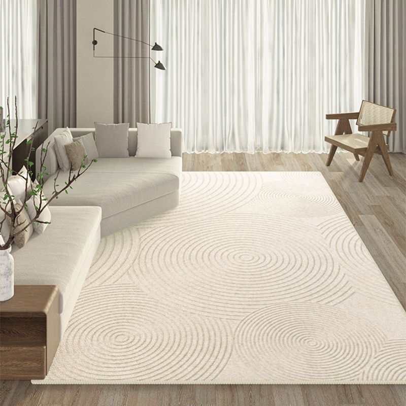 Polyster Rectangle Carpet Striped Printed Living Room Area Rug Non-Slip Backing Carpet