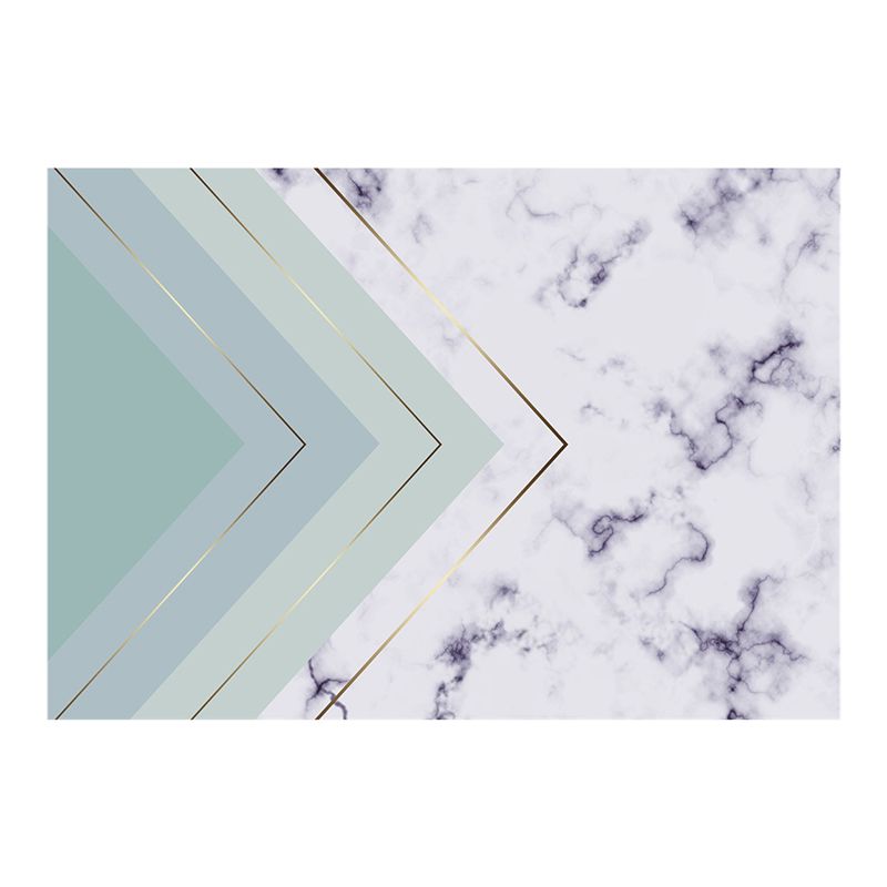 Stylish Abstract Print Carpet Washable Rug Polyester Stain Resistant Carpet for Home Decor