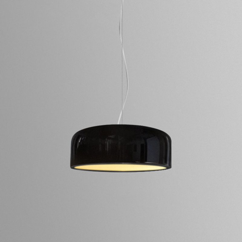 Modern Pendant Light 1-Light Iron Drum Hanging Ceiling Light for Dining Room