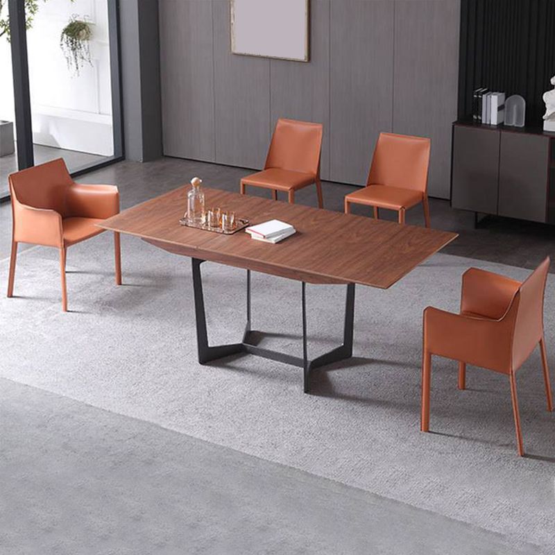 Modern Upholstered Dining Arm Chair Faux Leather Dining Chairs for Home