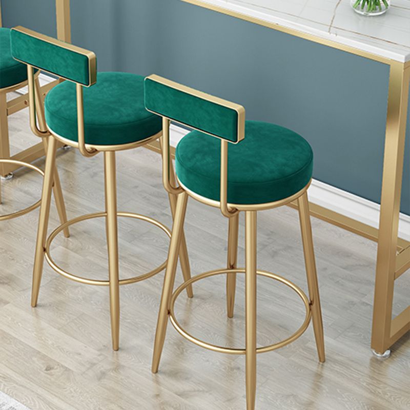 Modern Style Upholstered Counter Stool Round Living Room Bar Stool