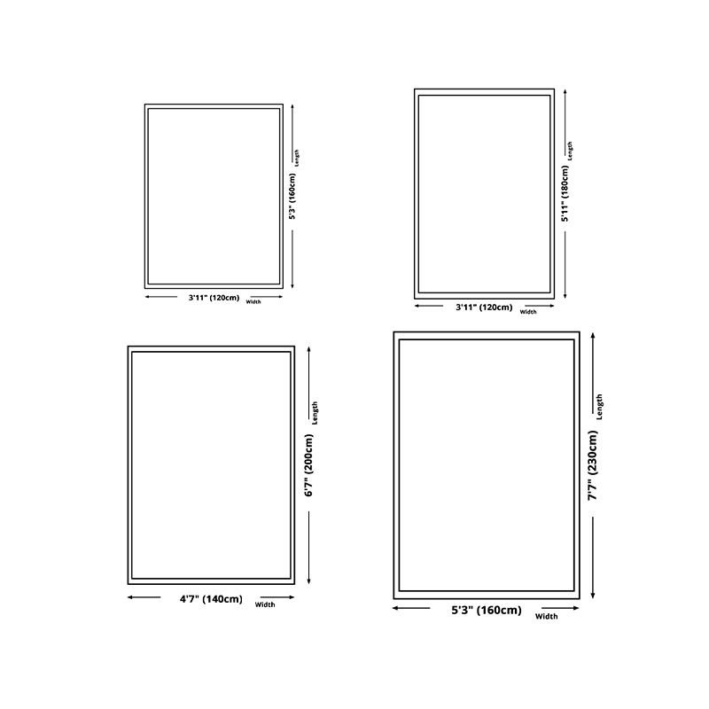 Plaid Rug Modern Carpet Polyester Anti-Slip Backing Rug for Living Room