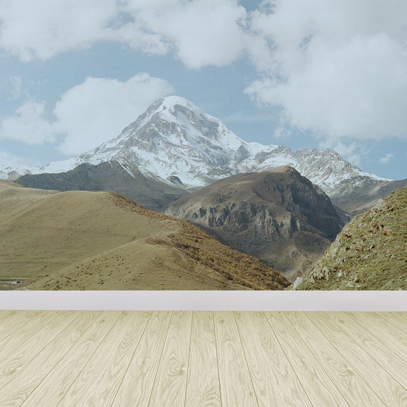 Photo Mountain Landscape Wall Mural Decal for Sitting Room, Made to Measure