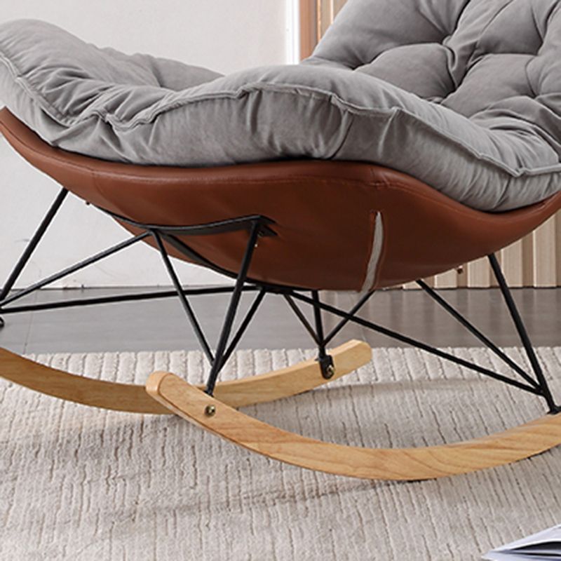 Modern Single Rocker Chair Waterproof Simple Chair for Bedroom and Living Room