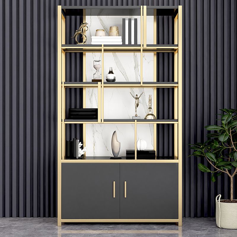 Glam Open Back Shelf Bookcase Metal Book Shelf for Home Office