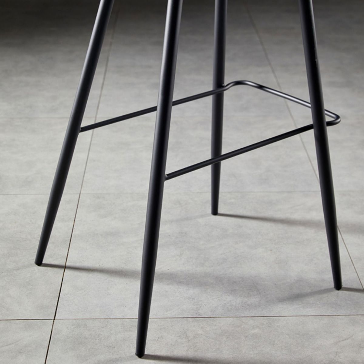 Scandinavian Bucket Backless Stool Leather Upholstered Counter Stool