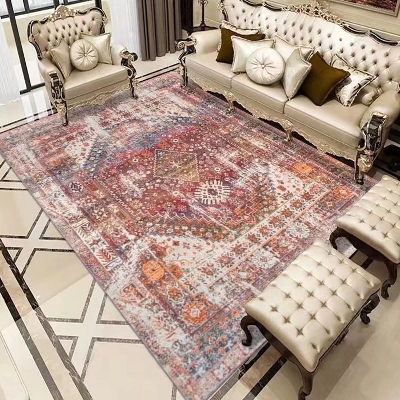 Tappeto grafico in poliestere arancione tappeto non slip tappeto per la decorazione della casa