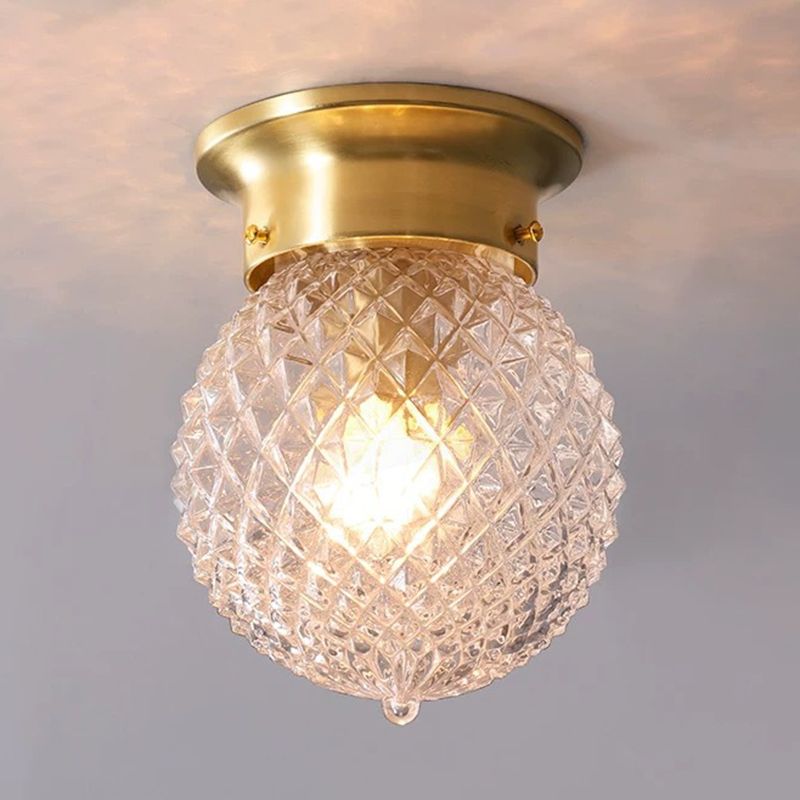 Modern Globe Flush Mount Ceiling Light Fixtures Glass 1 Light Flush Light
