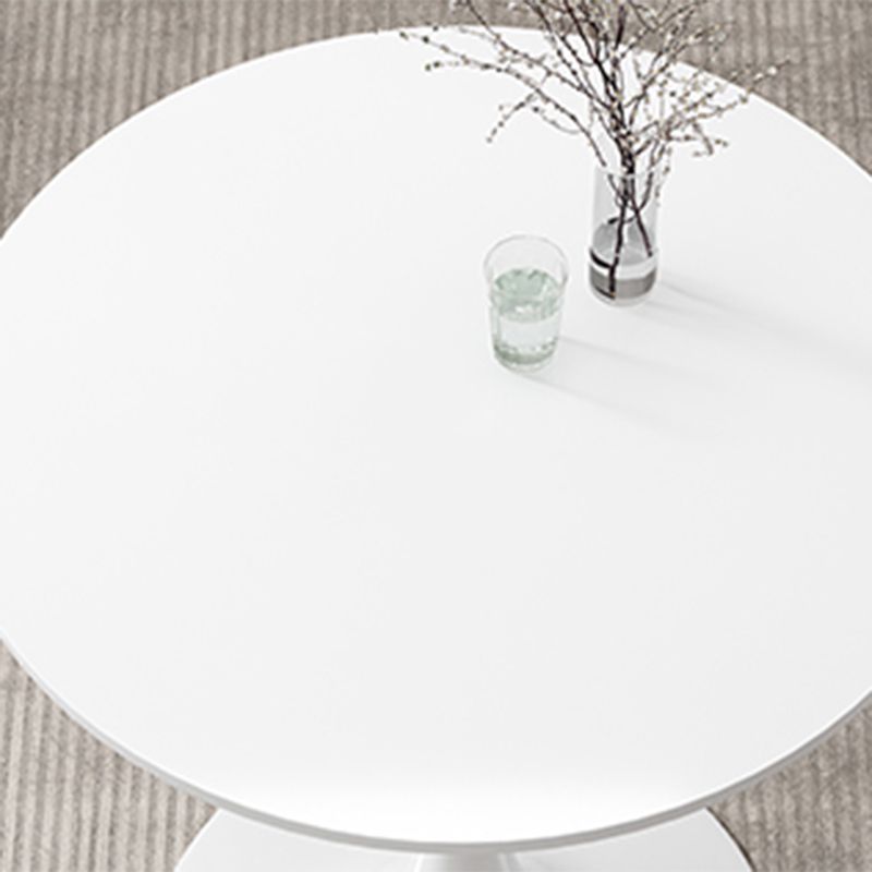 Scandinavian Pedestal Coffee Table Round Wooden Coffee Cocktail Table for Living Room