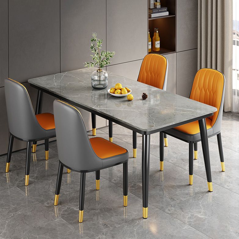 Table à manger de la table de pierre fritté standard industrielle avec base de 4 jambes