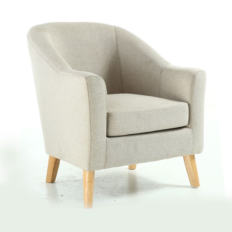 Basic Four Leg Chair with Sloped Arms and Removable Cushions