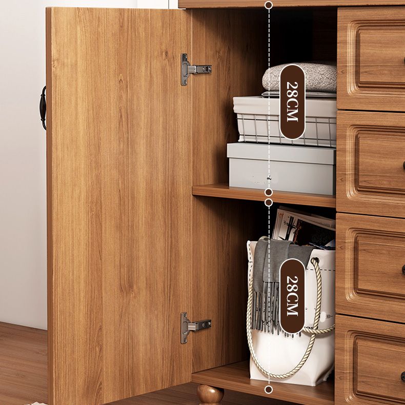 Modern Storage Cabinet Solid Wood Cabinet with Drawer for Home