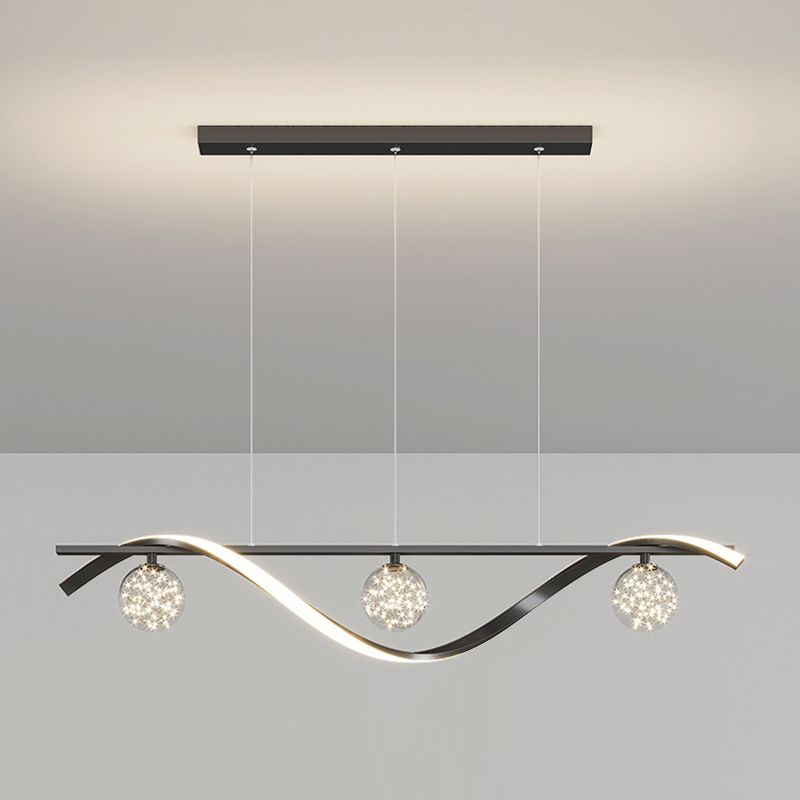 LED Island Light Modern Island Hanging Light with Acrylic Shade for Living Room