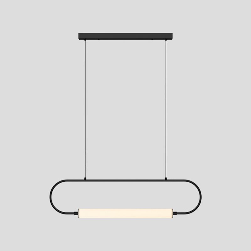 Lineal colgante isla luz contemporánea lámpara de lámpara de metal lámpara para comedor