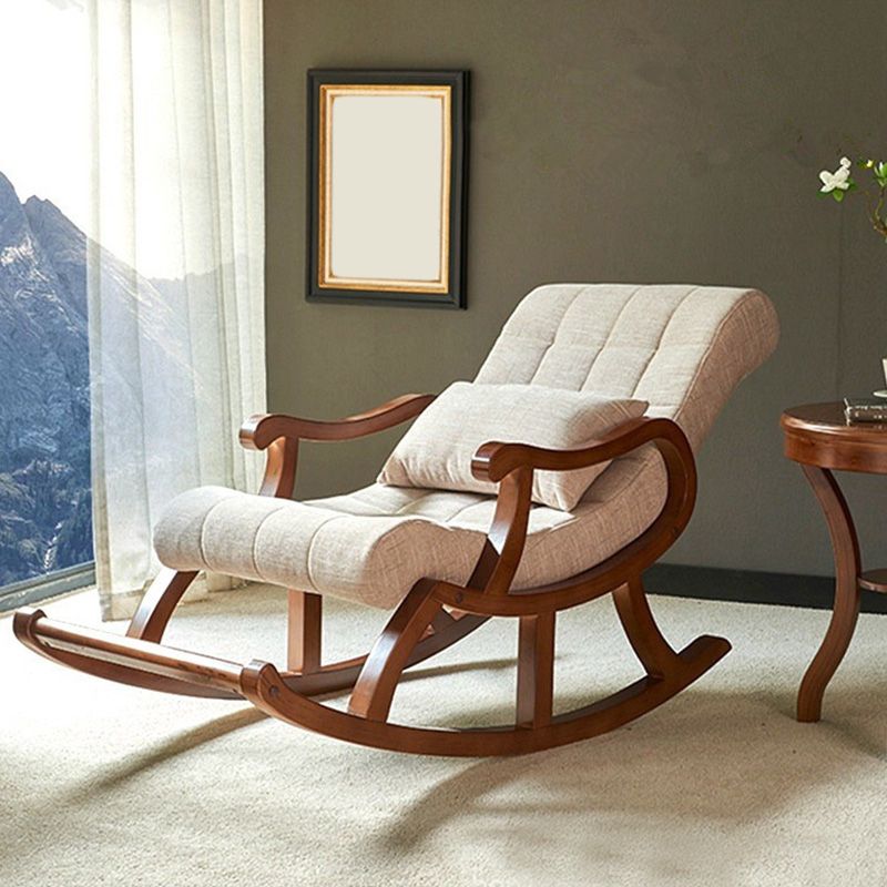 Accent Chair 26.37" L x 59.05" W x 35.03" H Solid Wood Frame Lounge Chair