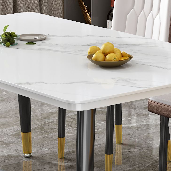 Hedendaagse standaard gesinterde stenen top eettafel rechthoek eettafel voor keuken