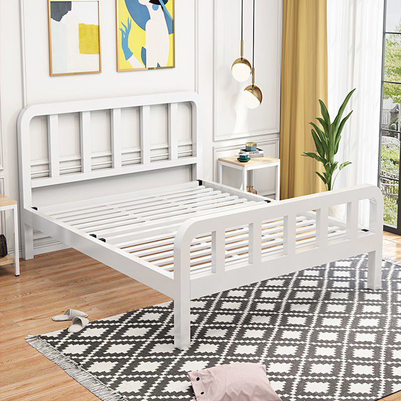Modernism Spindle Bed with Headboard and Footboard Metal Bed Frame