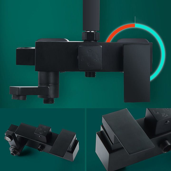 Adjustable Spray Pattern Shower Combo Metal Shower Faucet Arm Shower Head with Slide Bar