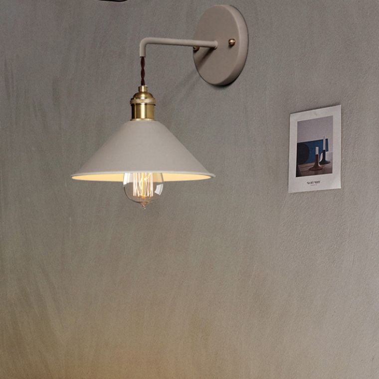 Moderne kreative Kegel Hängende Wandleuchten schmiedeeisere Makkaronwandlampe für Innenräume