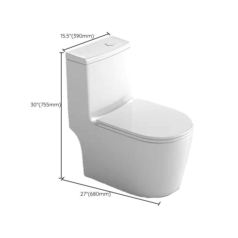 Contemporary All-In-One Flush Toilet Floor Mount Urine Toilet with Seat for Washroom