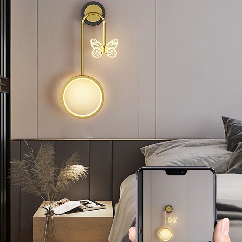 Modern Wall Mount Light Fixture 2 Light Wall Light Sconce in Gold for Dining Room